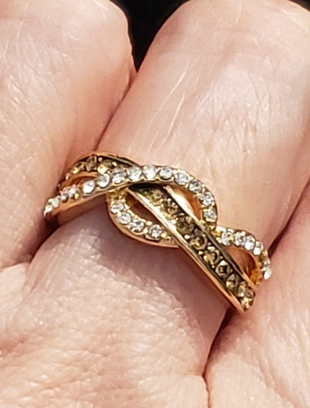 NEW GOLD Over Sterling Infinity Ring Symbolizing Eternal Love, Simply Elegant!